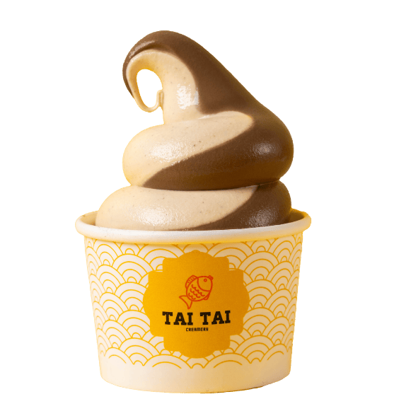 Freshly made soft serve and taiyaki at Tai Tai Creamery, Hyderabad