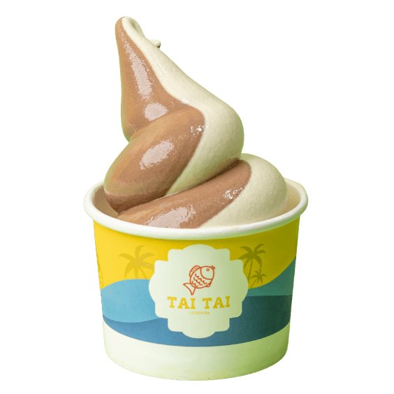 Freshly made soft serve and taiyaki at Tai Tai Creamery, Hyderabad
