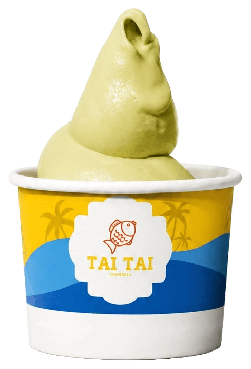 Matcha swirl in a Tai Tai cup
