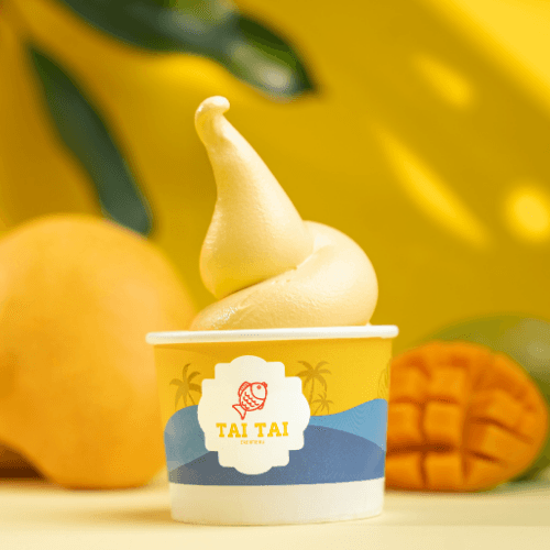 Freshly made soft serve and taiyaki at Tai Tai Creamery, Hyderabad