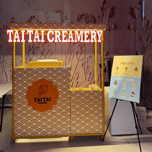 Freshly made soft serve and taiyaki at Tai Tai Creamery, Hyderabad